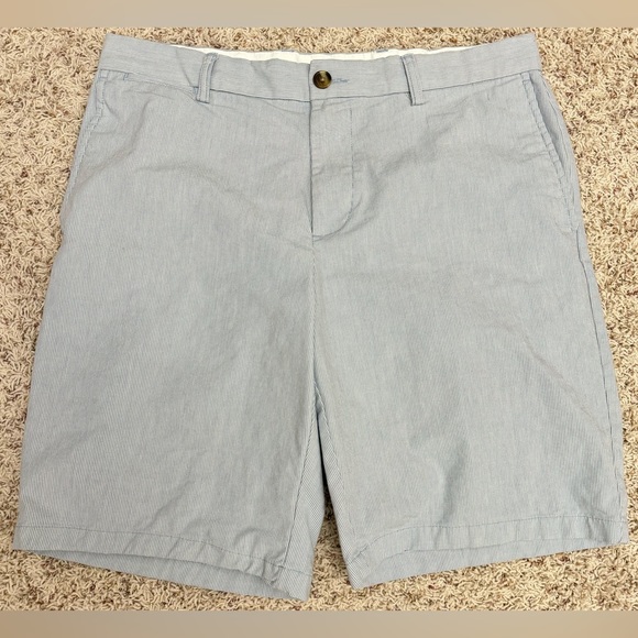 Men’s Old Navy Bermuda Shorts Built in Flex Ultimate Slim Blue Stripe Pockets 34 - Picture 2 of 6